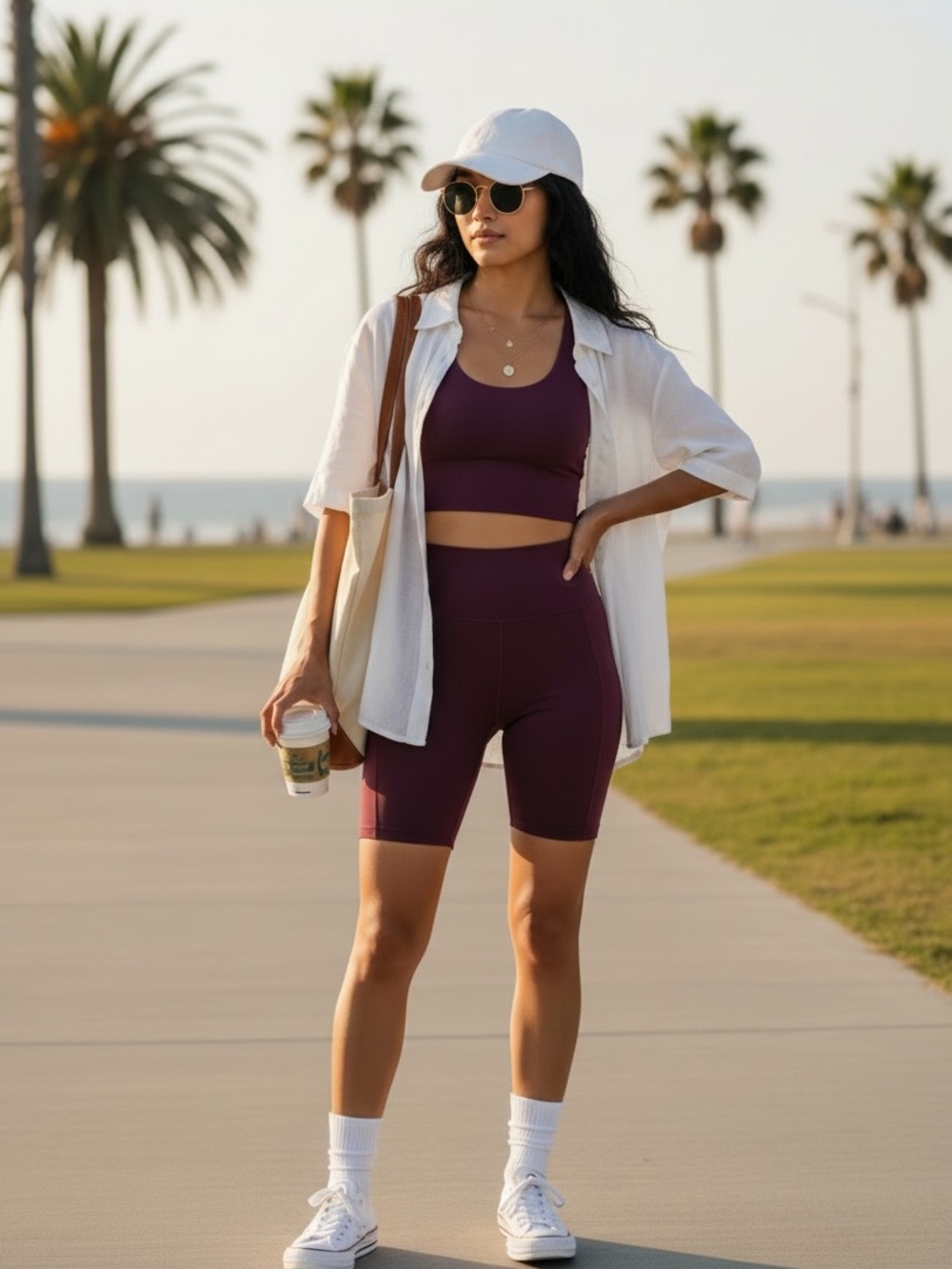 Girlfriend Collective Paloma Racerback Bra Plum M
